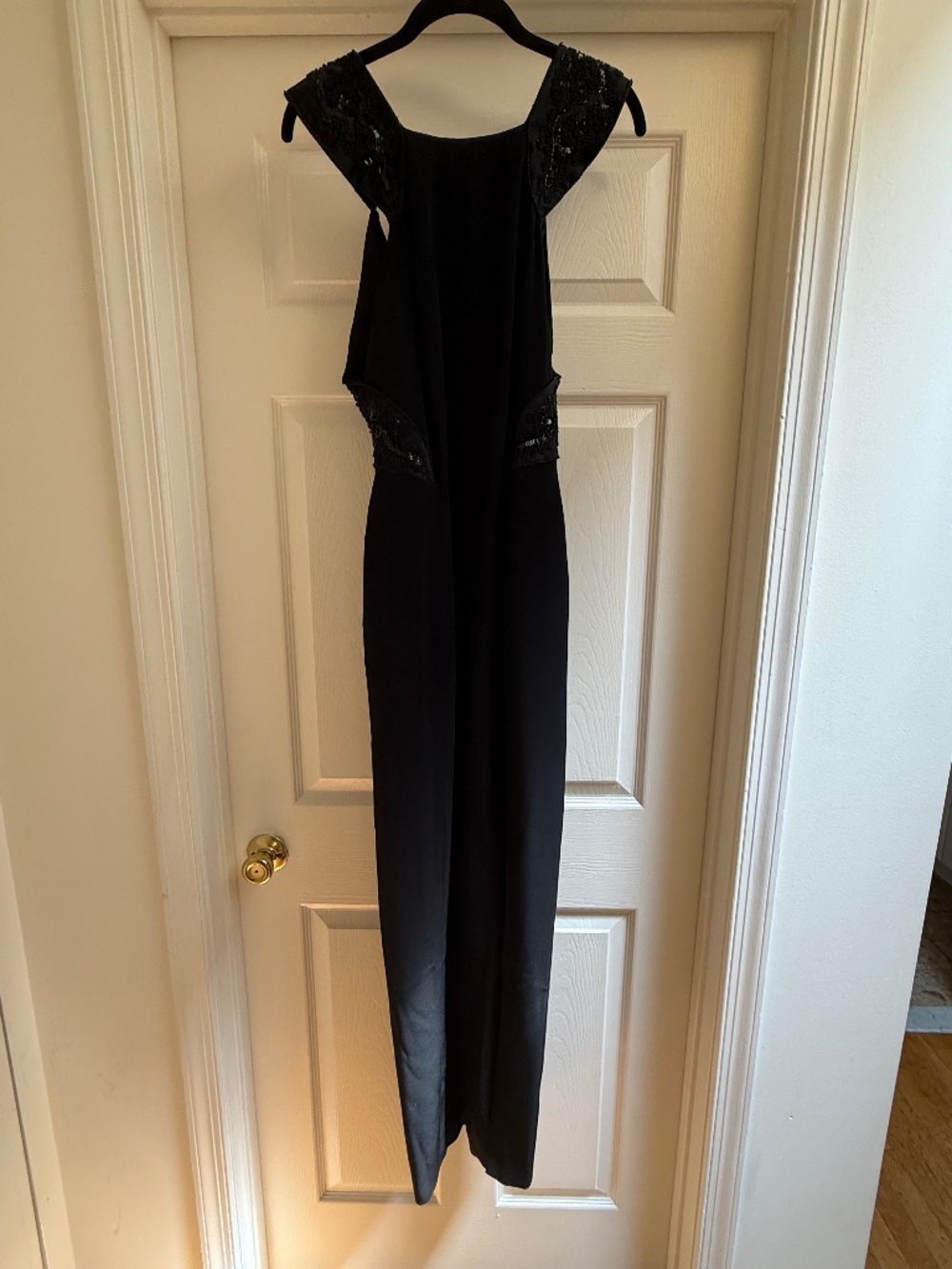 Niteline Della Roufogali Black Beaded Dress w/ Richere Beaded Evening Bag